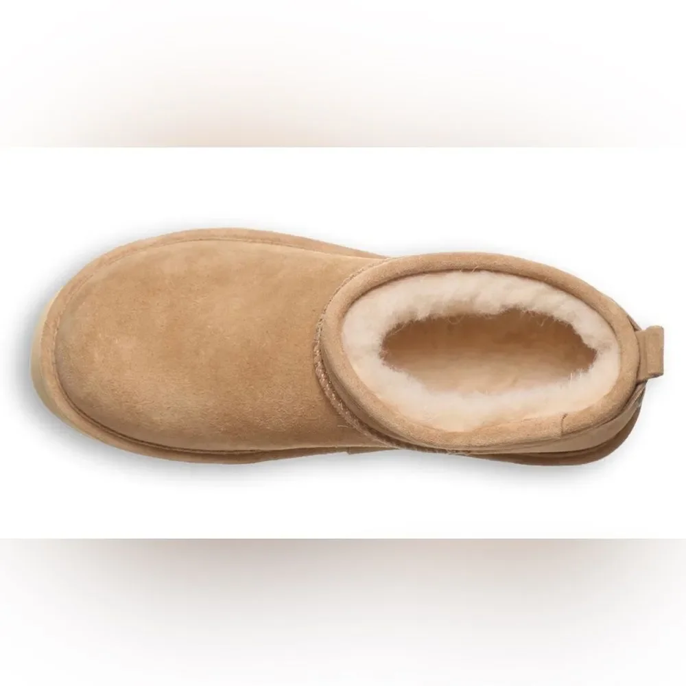 RETRO BearPaw SUPER SHORTY ICED COFFEE ankle boots; Size 4-5. NWOT!